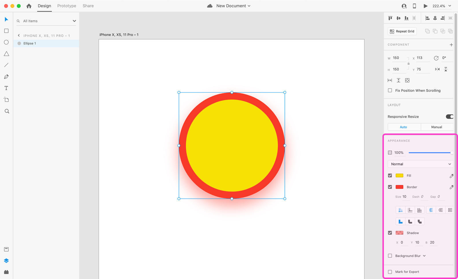 Adobe XD styling: fill, border, shadow, blurs - Learn with XDGuru