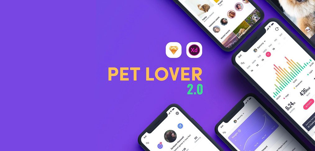 Pet Lover 2 - UI kit for XD (Premium)