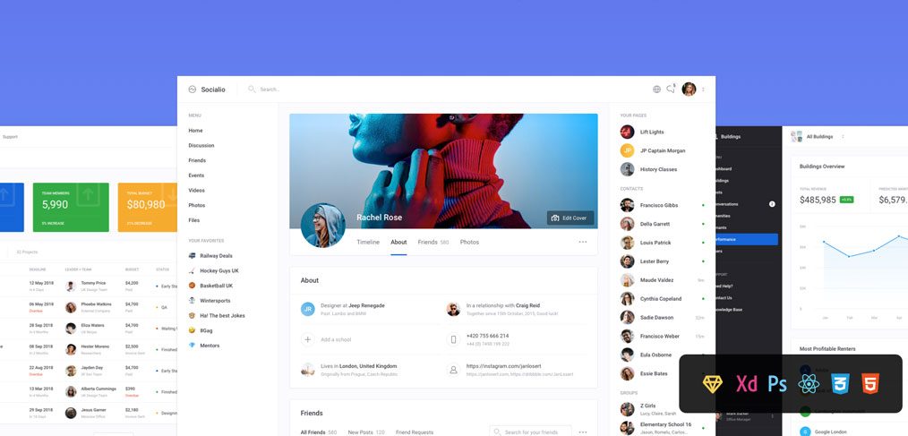 Dashboard UI Kit 3.0 for Adobe XD