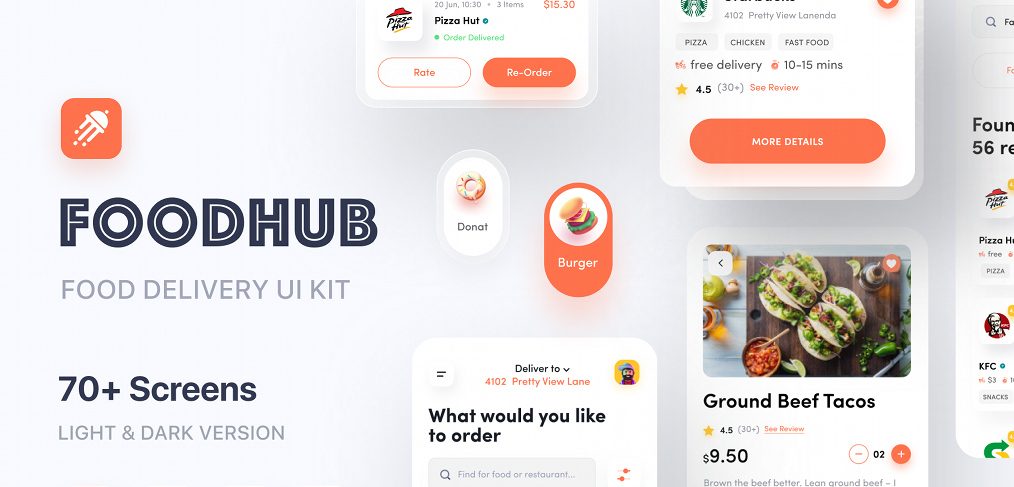 Food hub - Premium XD UI Kit